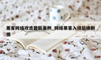 黑客网络攻击最新案例_网络黑客入侵后续剧情