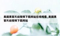 美国黑客片段视频下载网站在线观看_美国黑客片段视频下载网站