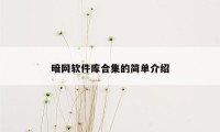 暗网软件库合集的简单介绍